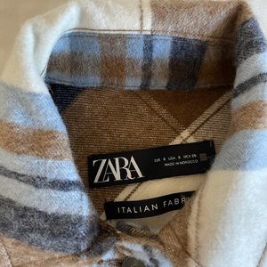 zara plaid shacket